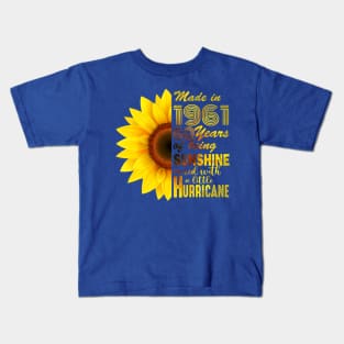 Vintage 1961 Sunflower 60th Birthday Awesome Gift Kids T-Shirt